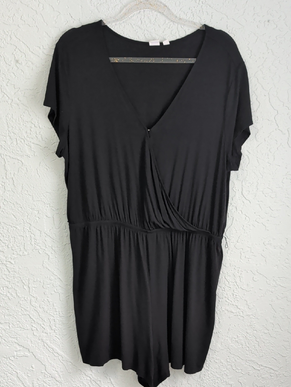 Gap Black V-Neck Wrap Romper | Size XL